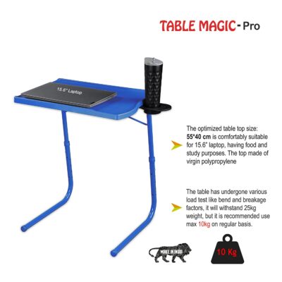 Table Magic Pro | Ultra Strong TableMate with Cup Holder Multipurpose Laptop Study Table